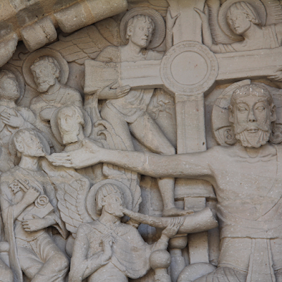 Detail of Romanesque architecture Beaulieu-sur-Dordogne