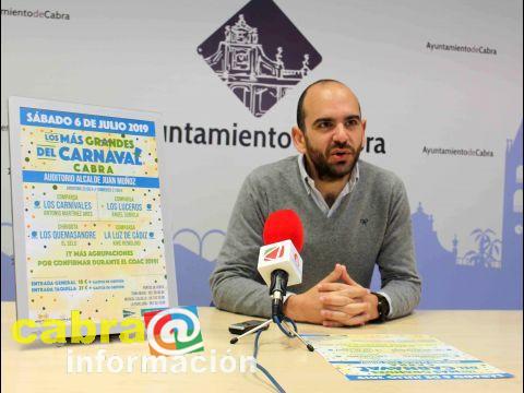 “Los más grandes del Carnaval” llegarán desde Cádiz al Auditorio Municipal “Alcalde Juan Muñoz”