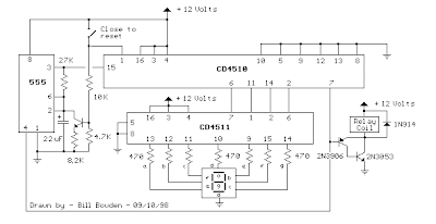 9 Second Countdown Power-On Relay Circuit 