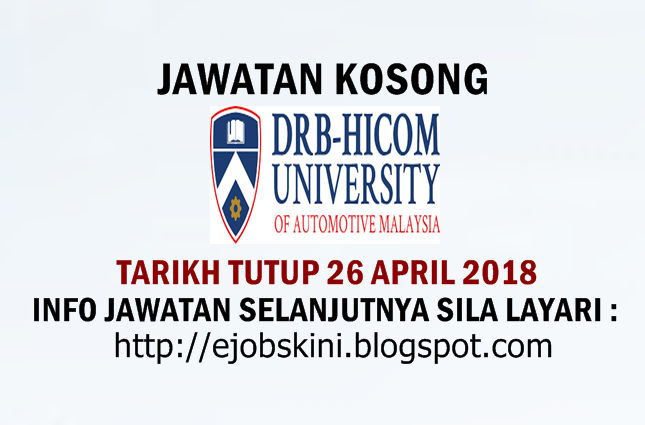 Jawatan Kosong DRB-HICOM University of Automotive Malaysia ...