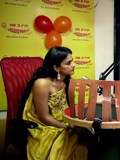 Actress Shraddha srinath NKP interview Stills at radio Mirchi