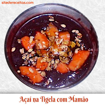 Açaí na Tigela com Mamão