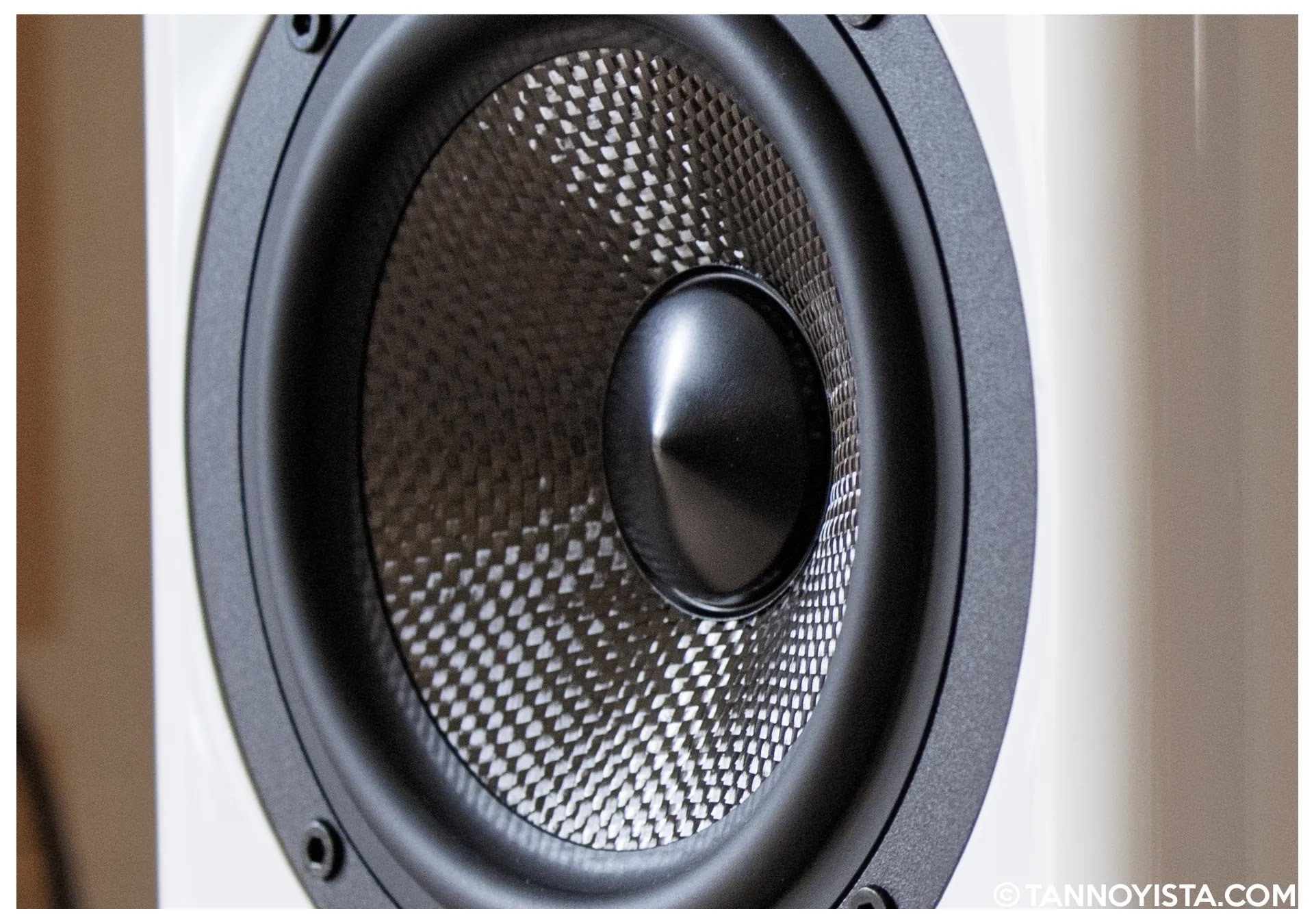 Close-up of the Acoustic Energy AE509 loudspeakers