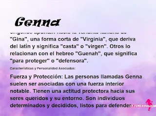 significado del nombre Genna