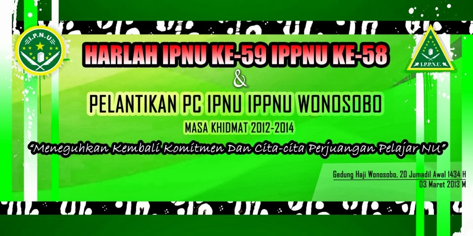 Desain Stiker dan Backdrop ~ PC IPNU WONOSOBO