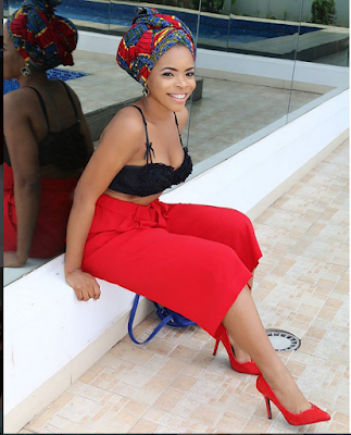 Laura Ikeji Rocks Topless Outfit, Challenges Her Sister, Linda Ikeji To Do Same