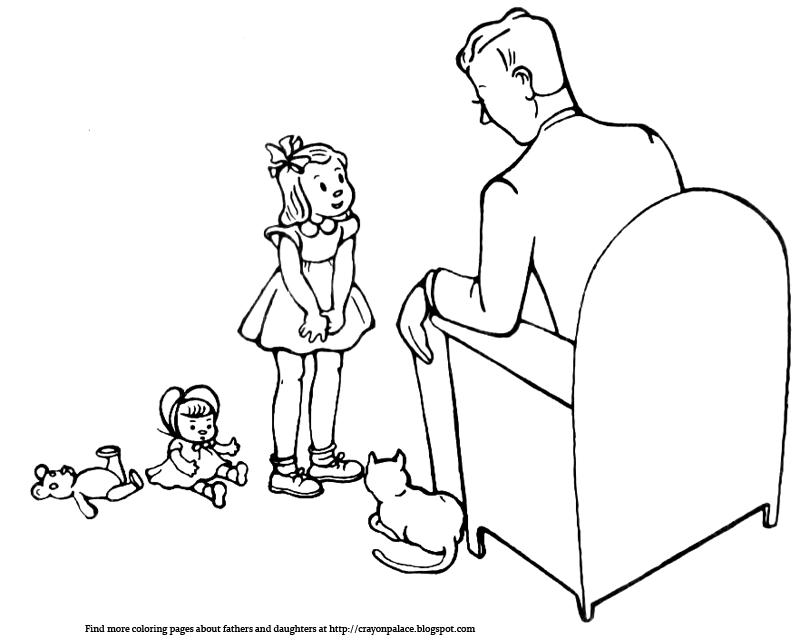 107 Coloring Pages Of Dad And Daughter  Best HD