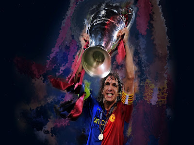 cup in Carles Puyol hands hd 2012 and 2013 wallpaper