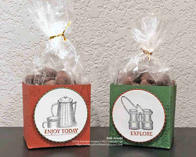 S'mores Snack Mix Treat Bag Topper and S'mores Treat Cups for Father's Day Lakeside Cookout Party Favor Campology Stamp Set