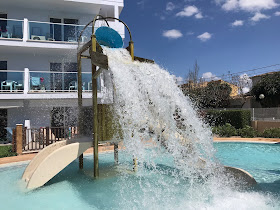 water bucket in pool santa ponsa majorca 