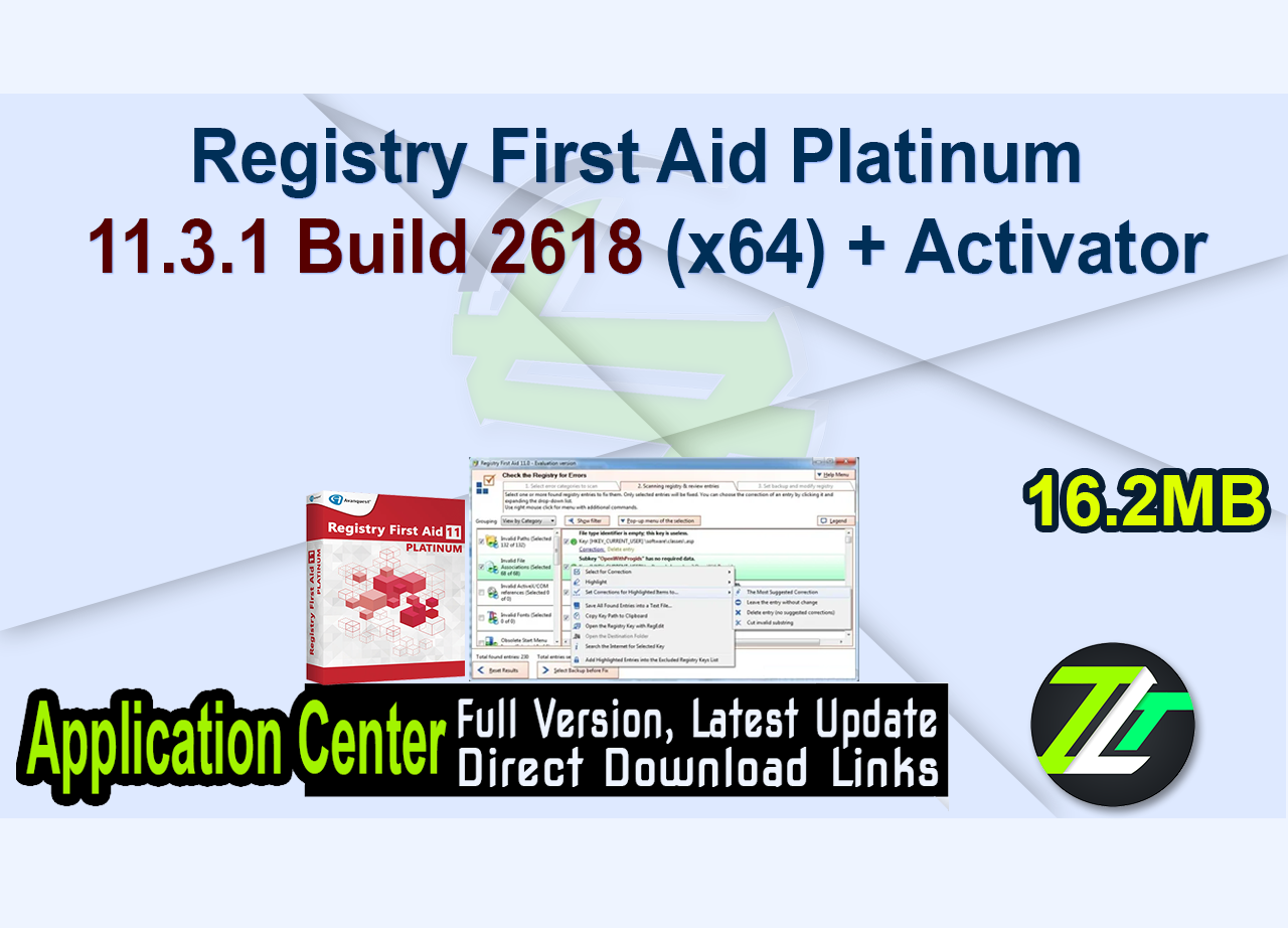 Registry First Aid Platinum 11.3.1 Build 2618 (x64) + Activator