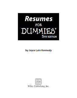 Resumes For Dummies Mediafire Ebook