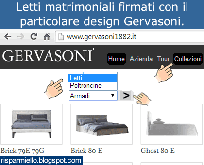 letti matrimoniali gervasoni