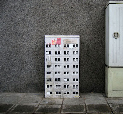 Miniature Buildings - Street Art by Evol Seen On lolpicturegallery.blogspot.com