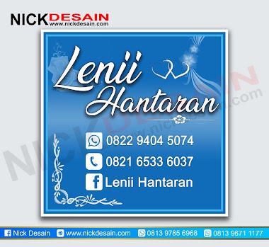 Contoh Desain Stiker Label Hantaran Wedding Warna Biru - Percetakan Tanjungbalai