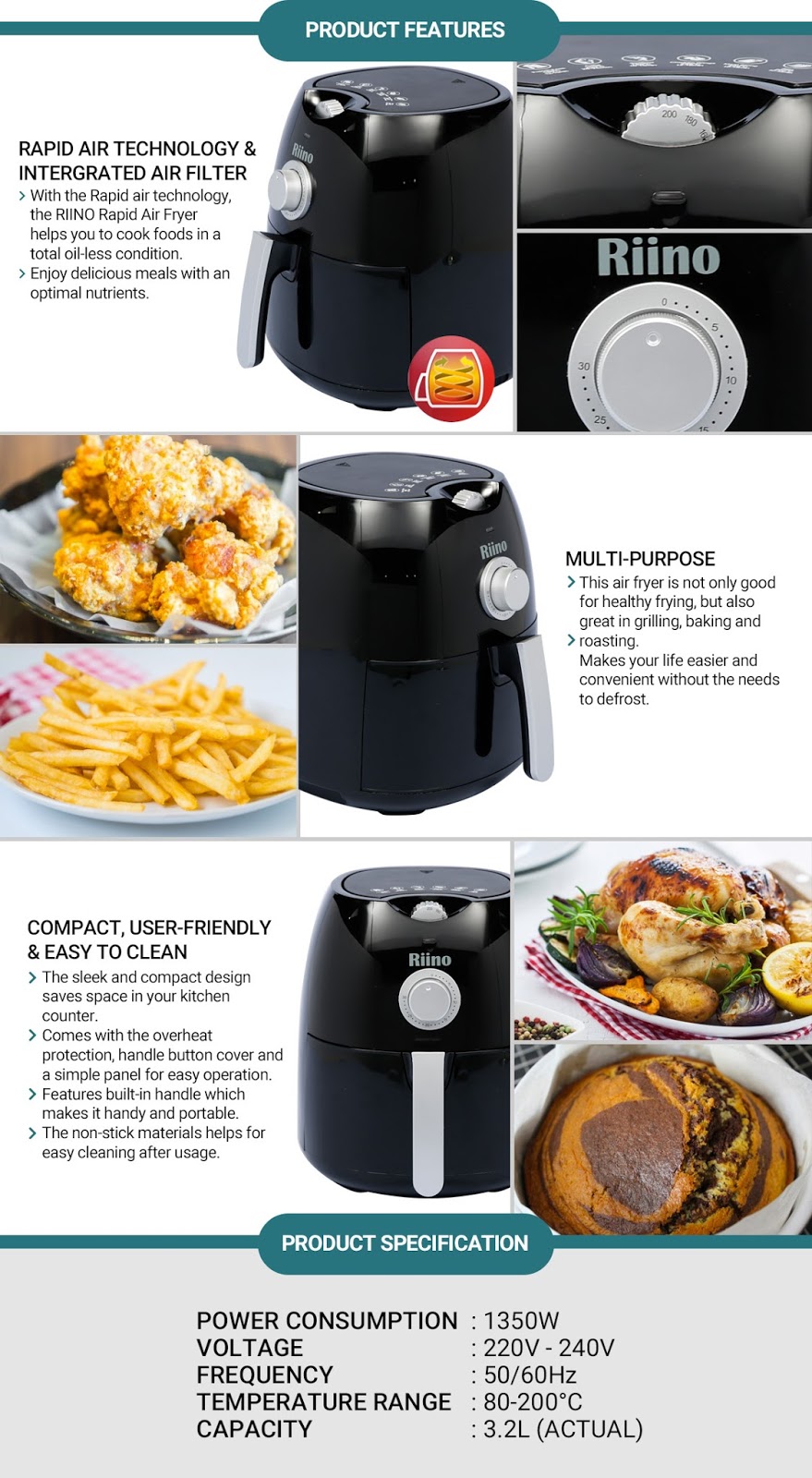 Percubaan Pertama Menggunakan Air Fryer Riino Beli di CJ  