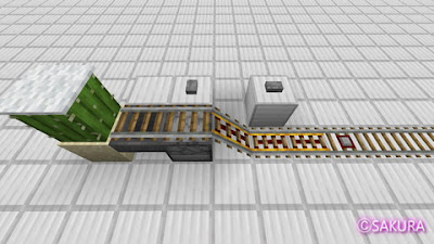 Minecraft　トロッコ自動乗降り駅