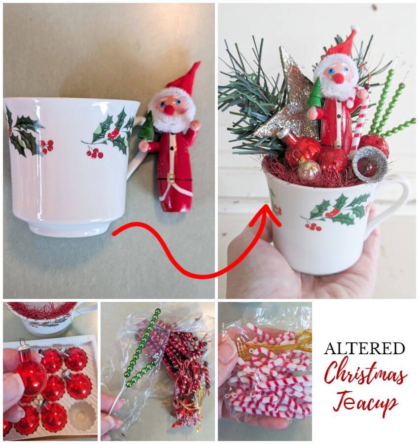 Altered Christmas Teacups