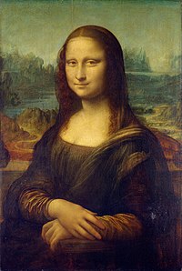 Foto de Monna Lisa de Leonardo Da Vinci. Reprodução fotográfica de domínio público.