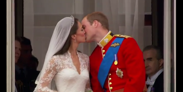 kate middleton and williams kiss. The first kiss