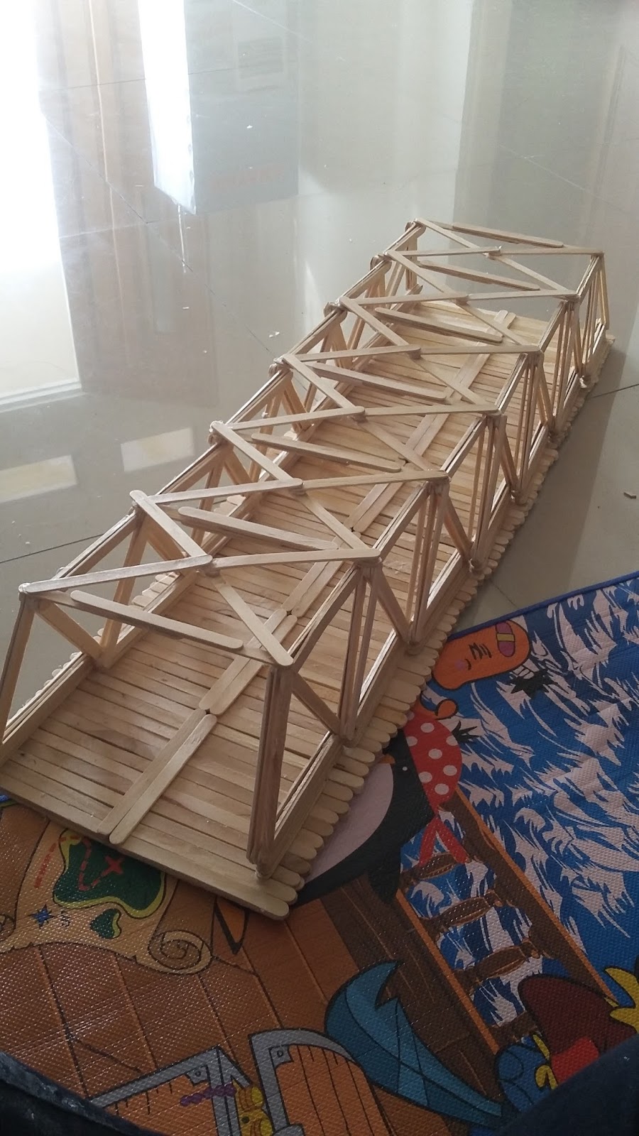 TUGAS SEKOLAH Hasil Kegiatan Pembuatan Jembatan  dari  Stik  