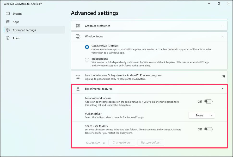 10-windows-subsystem-for-android-experiental-features