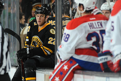 Shawn Thornton stares at the Capitals bench