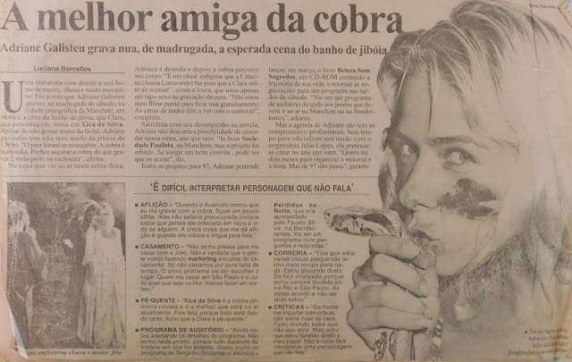 Matéria de jornal sobre Xica da Silva