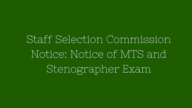 ssc mts notice