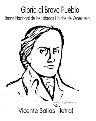 l Himno Nacional de Venezuela con letra de Salias y música de Landaeta,