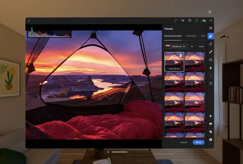 The arrival of Firefly and Lightroom apps on the Vision Pro underscores Apple's commitment to catering to creative professionals