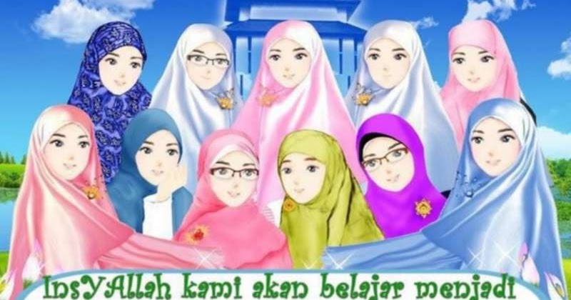 Gambar Kartun Muslimah Bersahabat 5 Orang Gallery Islami 