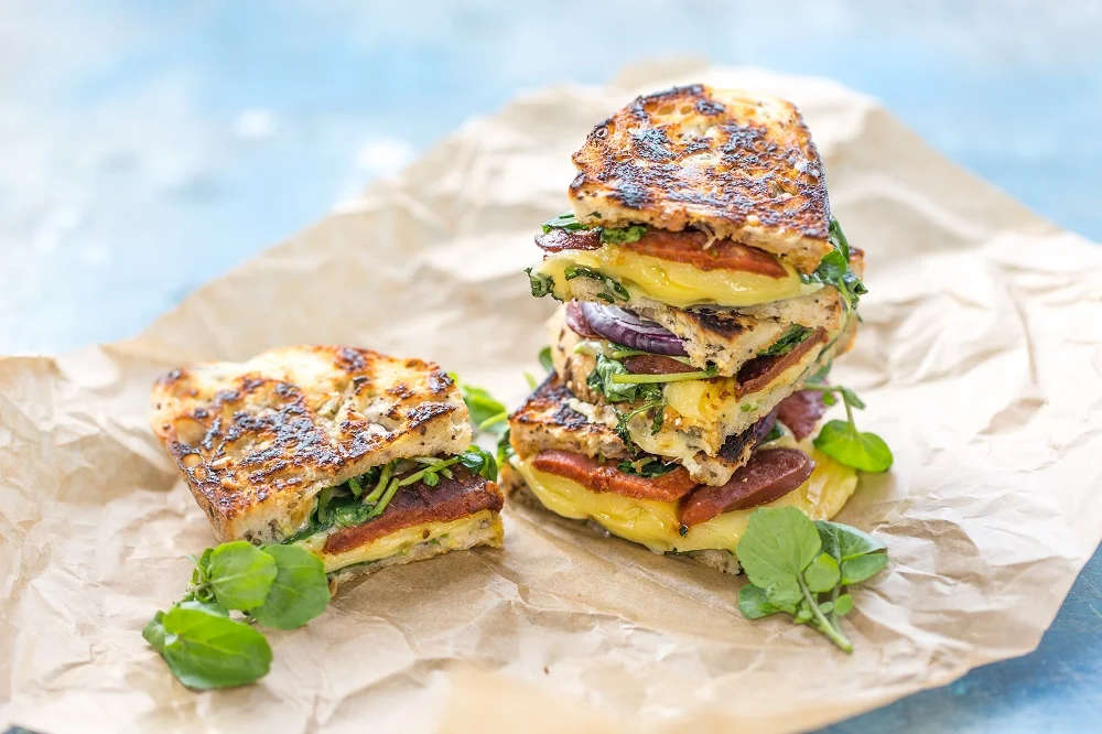 Chorizo, Cheese and Watercress Toastie