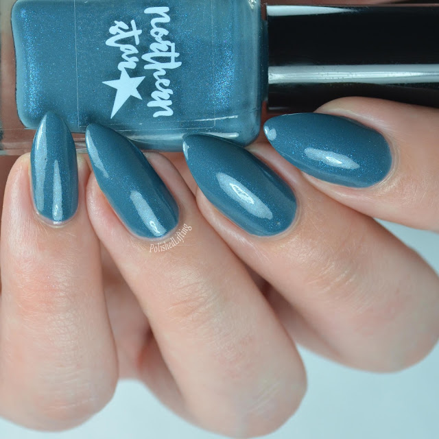 blue nail polish