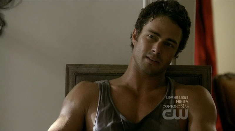 Michael Trevino and Taylor Kinney Shirtless on The Vampire Diaries s2e02