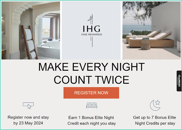 IHG One Rewards Double Elite Night - 28 March to 23 May 2024