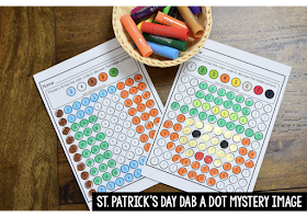 St. Patrick's Day Theme: NUMBER RECOGNITION DAB A DOT MYSTERY IMAGE