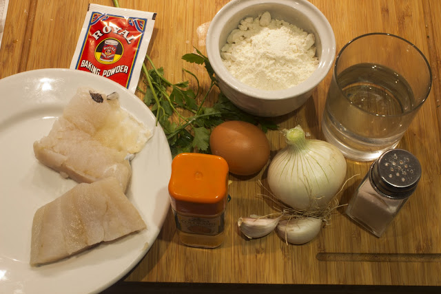 ingredientes buñuelos de bacalao 