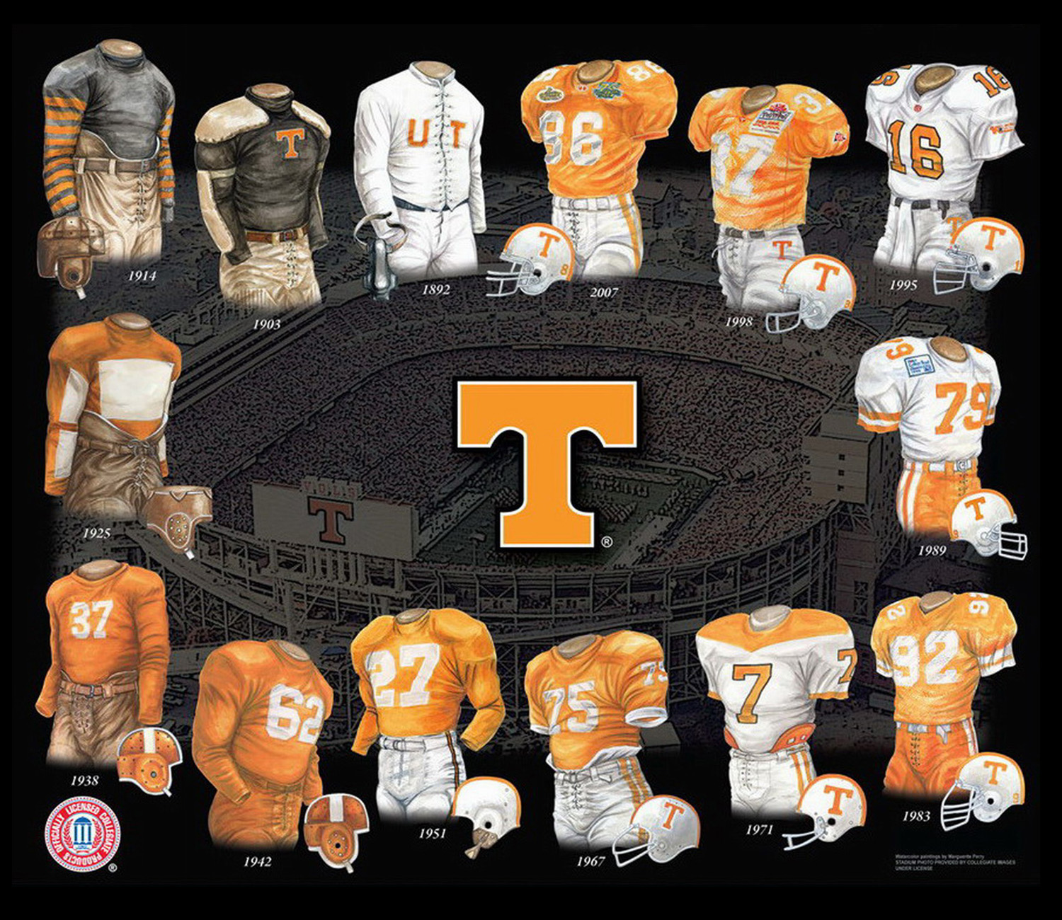 University of Tennessee Volunteers Football Uniform and Team History