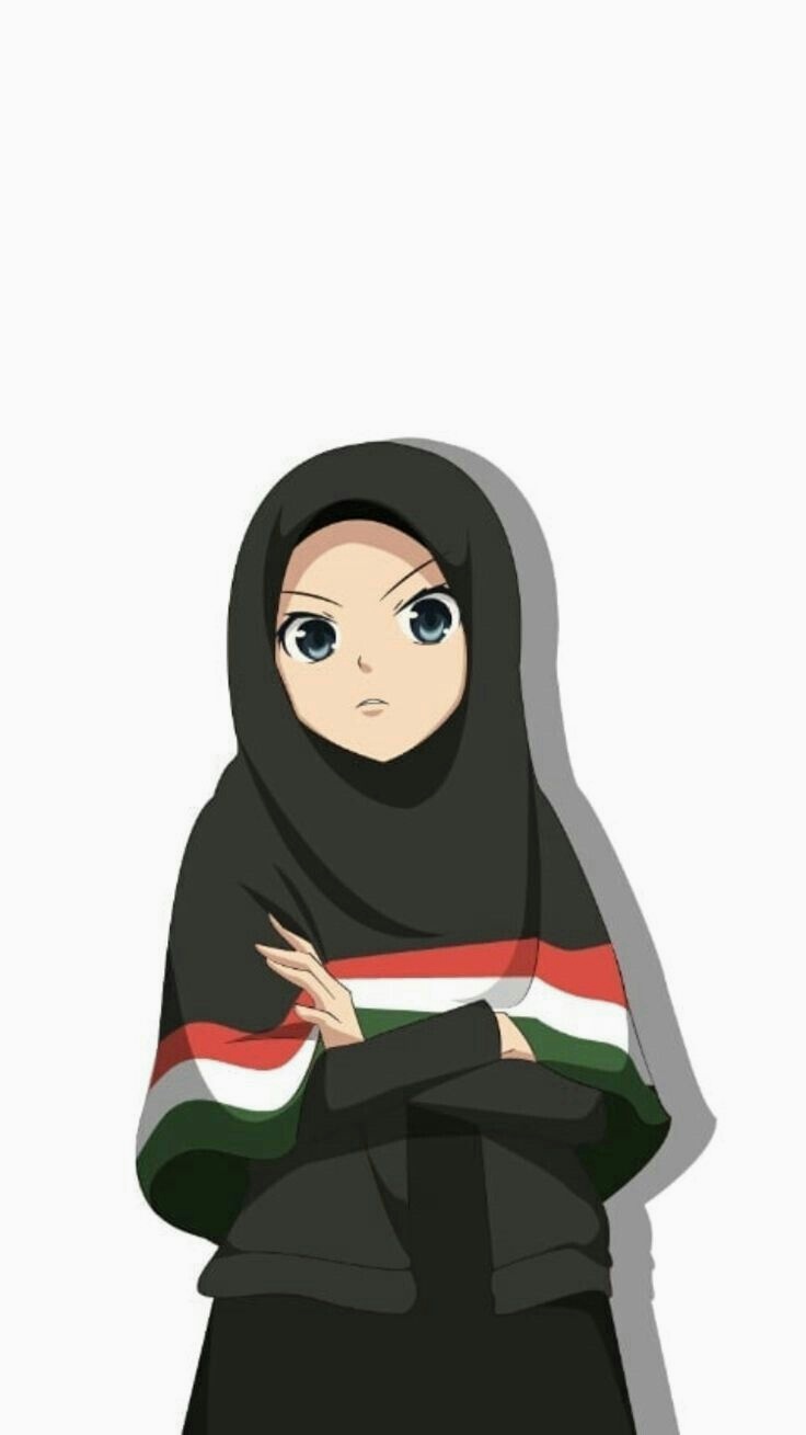 94 Gambar Animasi Couple Hijab Cikimmcom