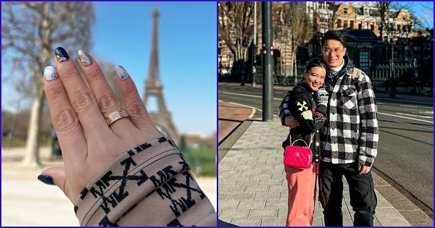 Pamer cincin tunangan, intip 7 momen Wika Salim dilamar kekasih di depan Menara Eiffel