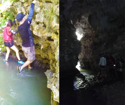 Free climbing to Engkanto Cave