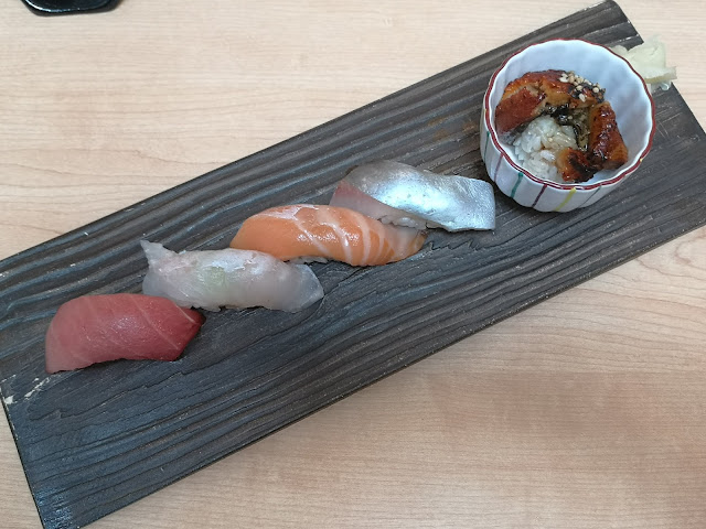 Sushi 4 kinds and Unagi Don