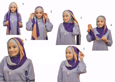 Cara memakai jilbab modern terbaru