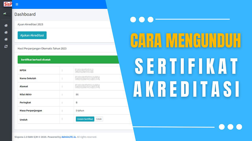 cara unduh sertifikat akreditasi sekolah