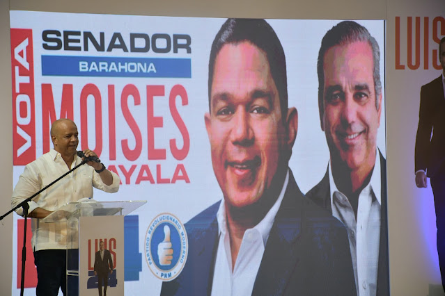 Barahona recibe al presidente Luis Abinader junto a Moises Ayala candidato a Senador y los Tres Diputados del PRM