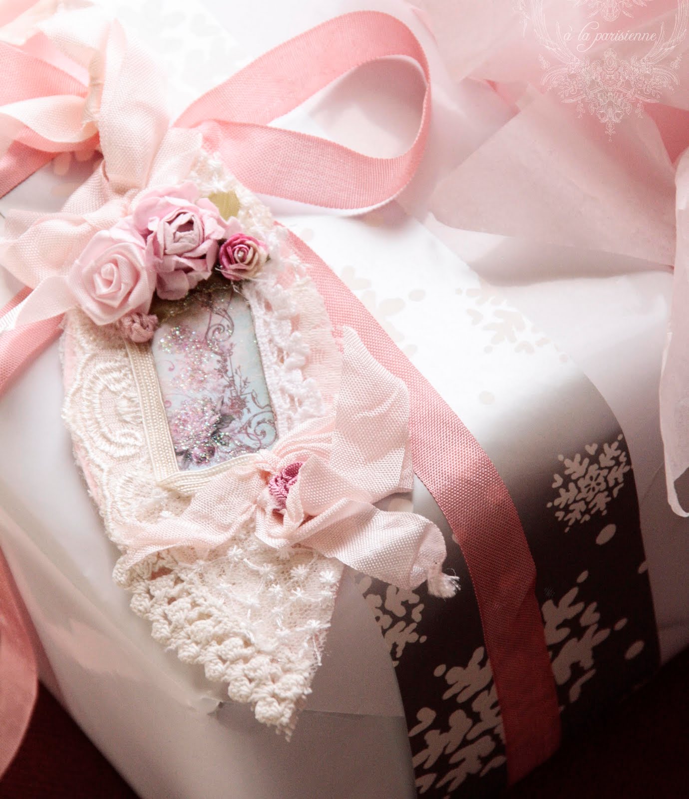 Gift Wrap with a Dash of Shabby Chic