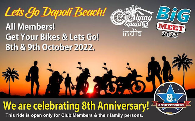 Flying Squad India Motorcycle Club (FSI) Celebrating 8th Anniversary in Dapoli | Big Meet 2022