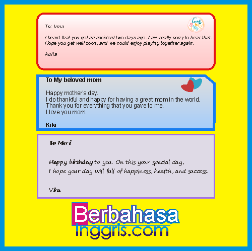 Pengertian dan 64 Contoh Greeting Card Bahasa Inggris 