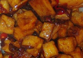 Spicy Tofu with Dark Sweet Soy Sauce Kering Tahu